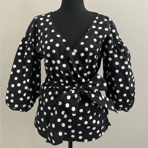 Like New WHBM Polka Dot Blouse